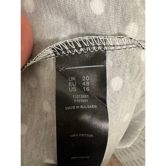 ASOS womens v-neck wrap dress black & white polkadot bohemian whimsigoth Plus SZ - Picture 4 of 10